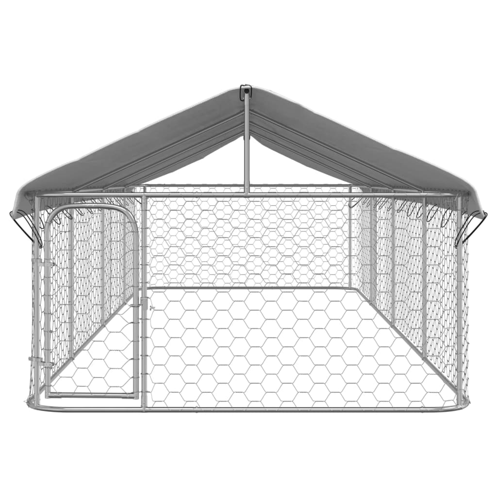 Hondenkennel voor buiten met dak 600x200x150 cm