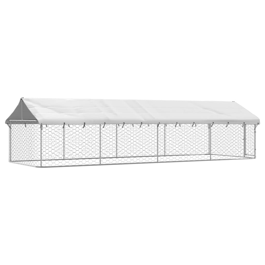 Hondenkennel voor buiten met dak 600x200x150 cm