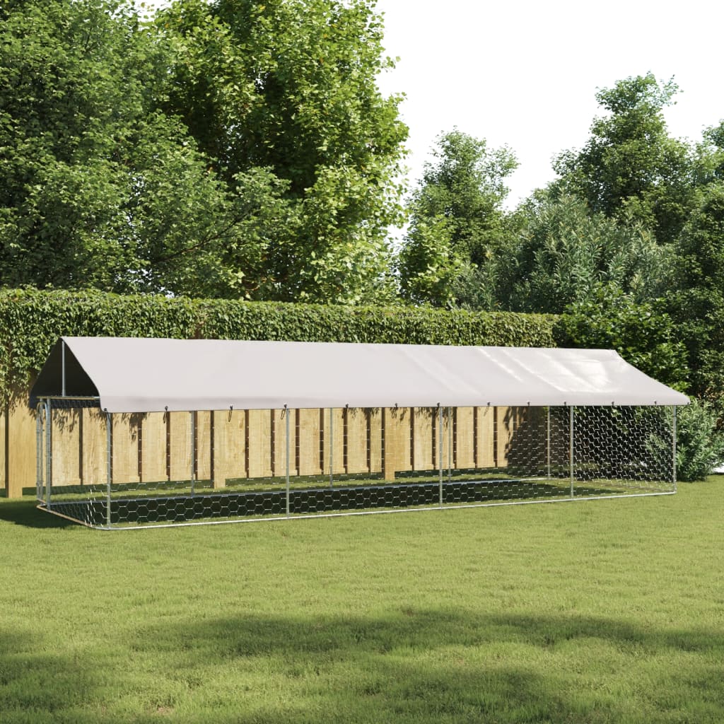 Hondenkennel voor buiten met dak 600x200x150 cm