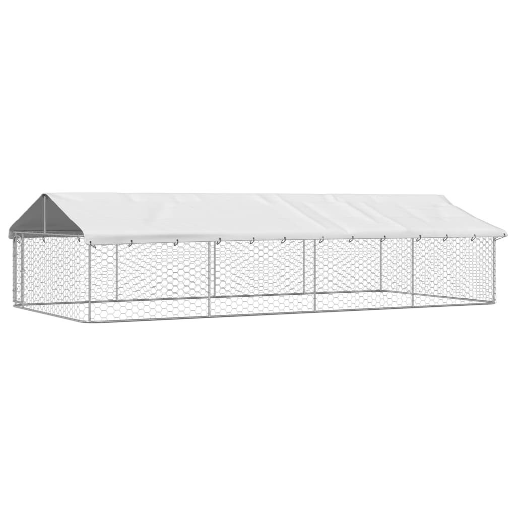 Hondenkennel voor buiten met dak 600x300x150 cm