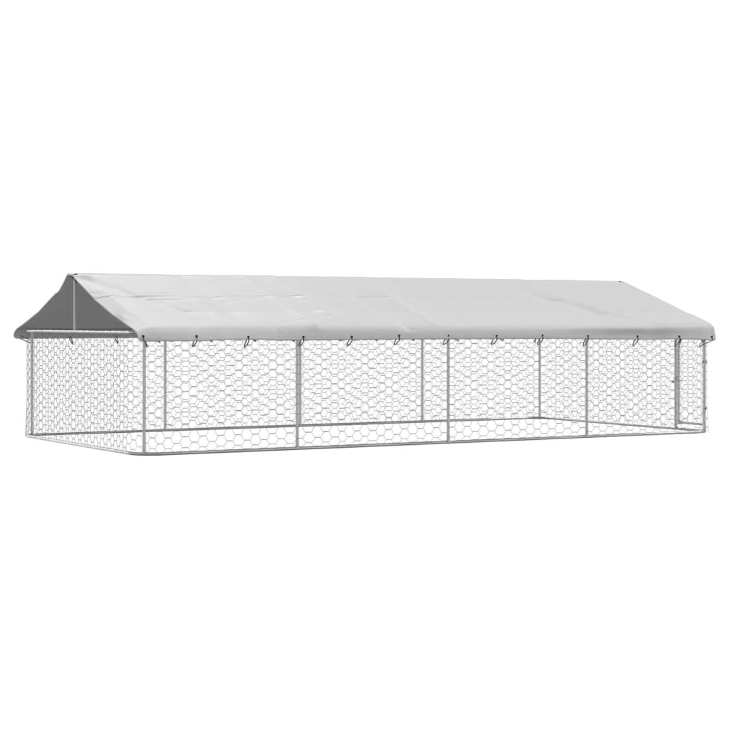 Hondenkennel voor buiten met dak 600x300x150 cm