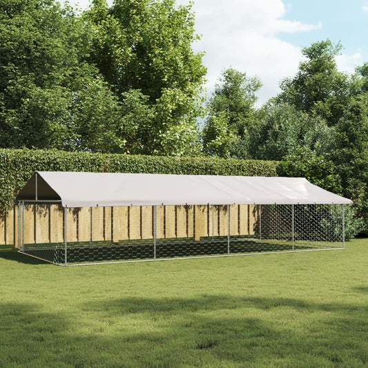 Hondenkennel voor buiten met dak 600x300x150 cm