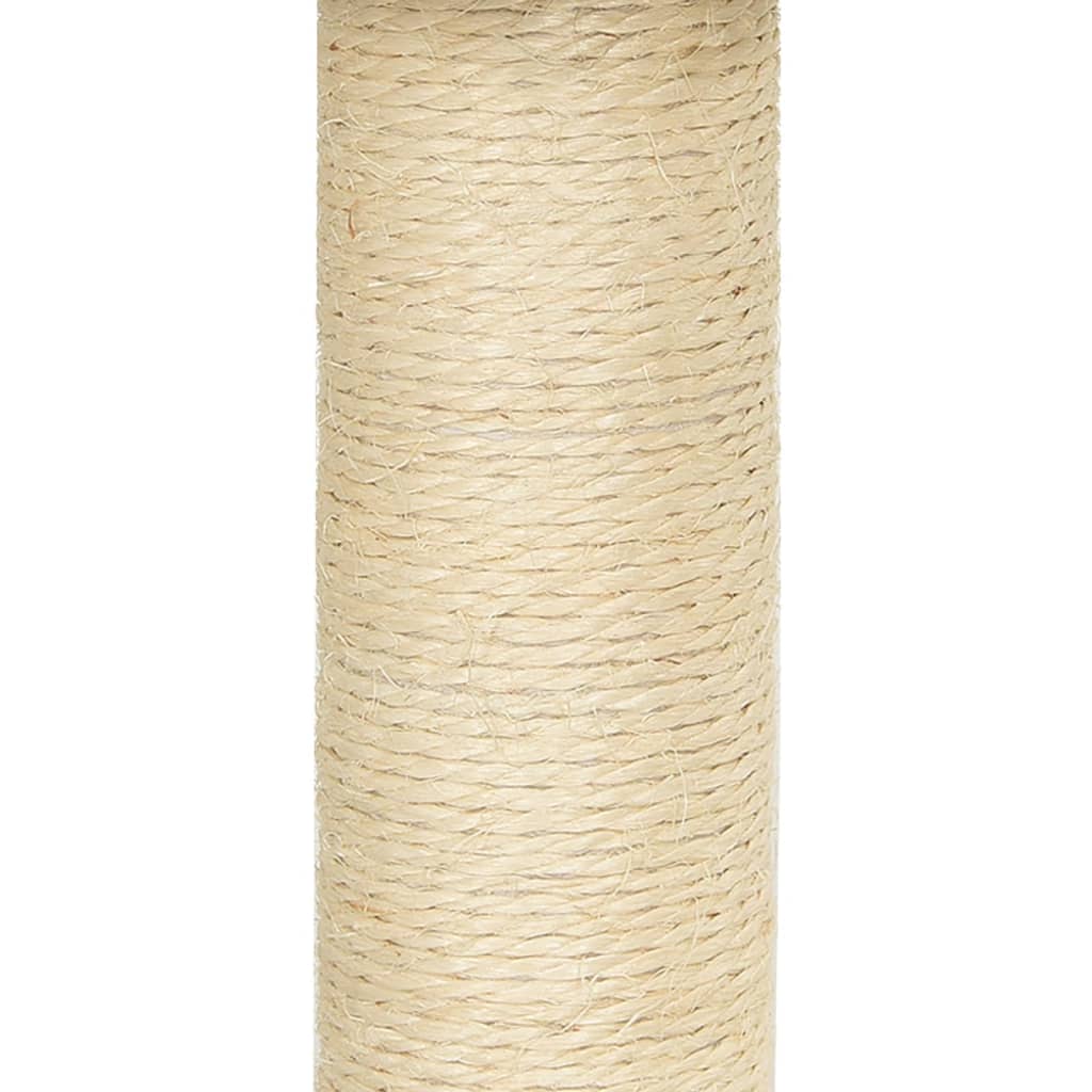 Kattenmeubel met sisal krabpalen 92 cm donkergrijs