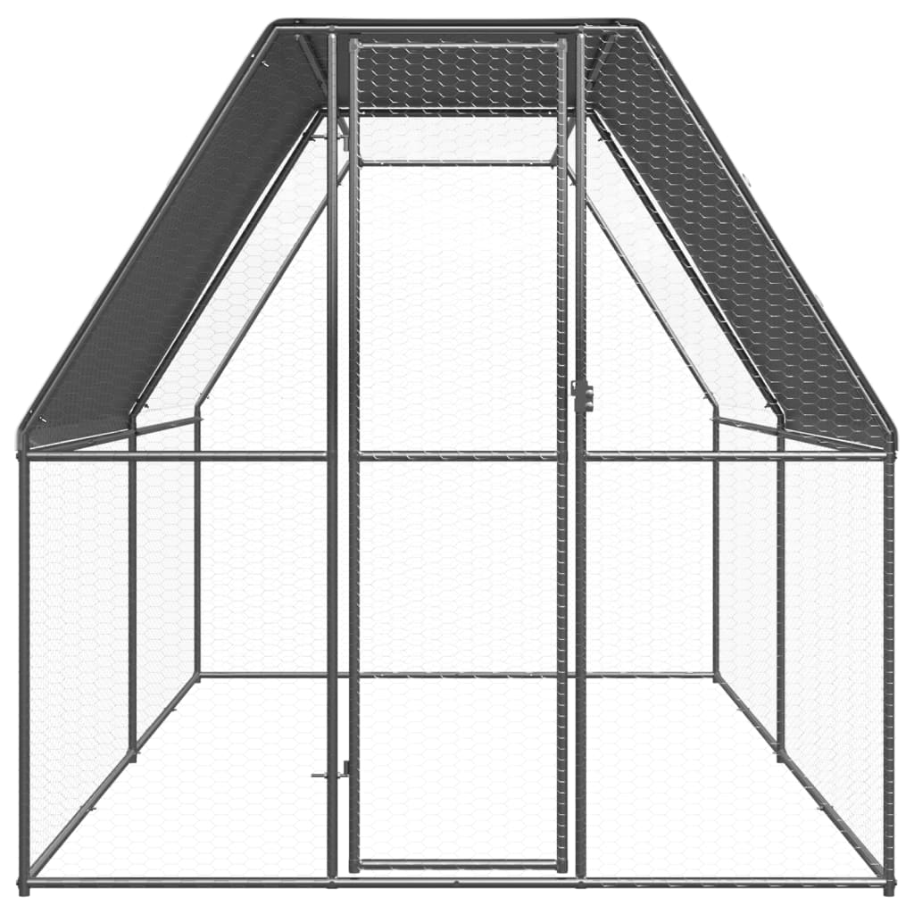 Kippenhok 2x4x2 m gegalvaniseerd staal