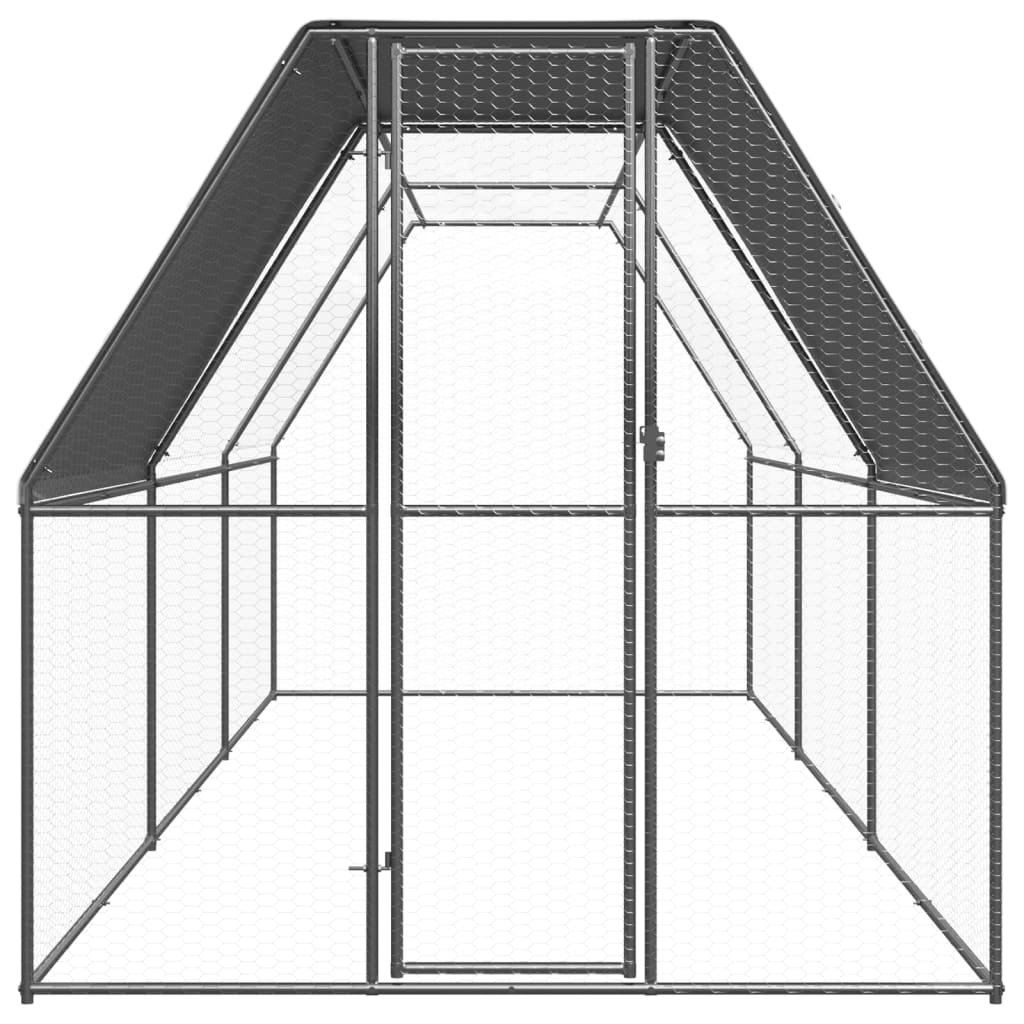 Kippenhok 2x6x2 m gegalvaniseerd staal