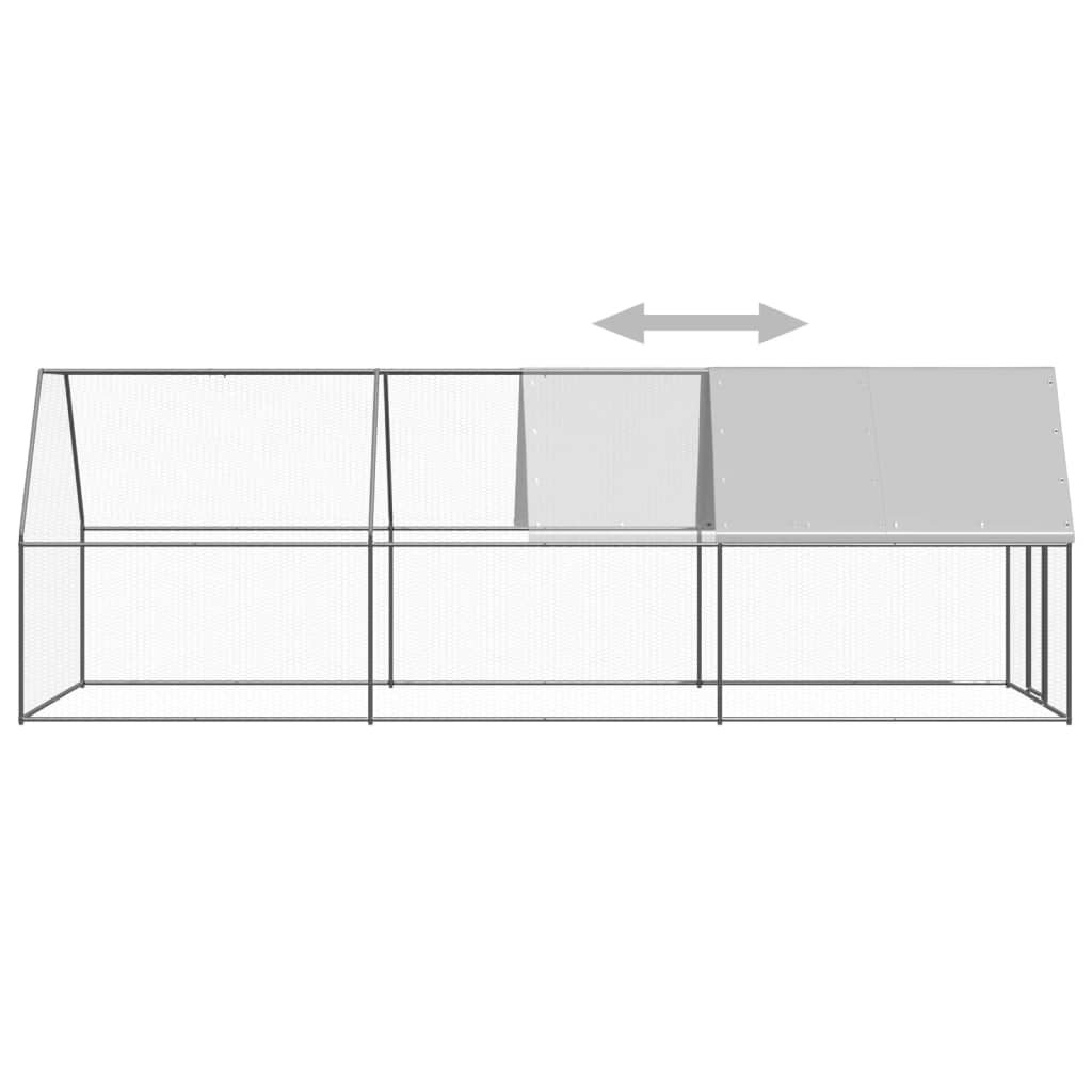 Kippenhok 2x6x2 m gegalvaniseerd staal