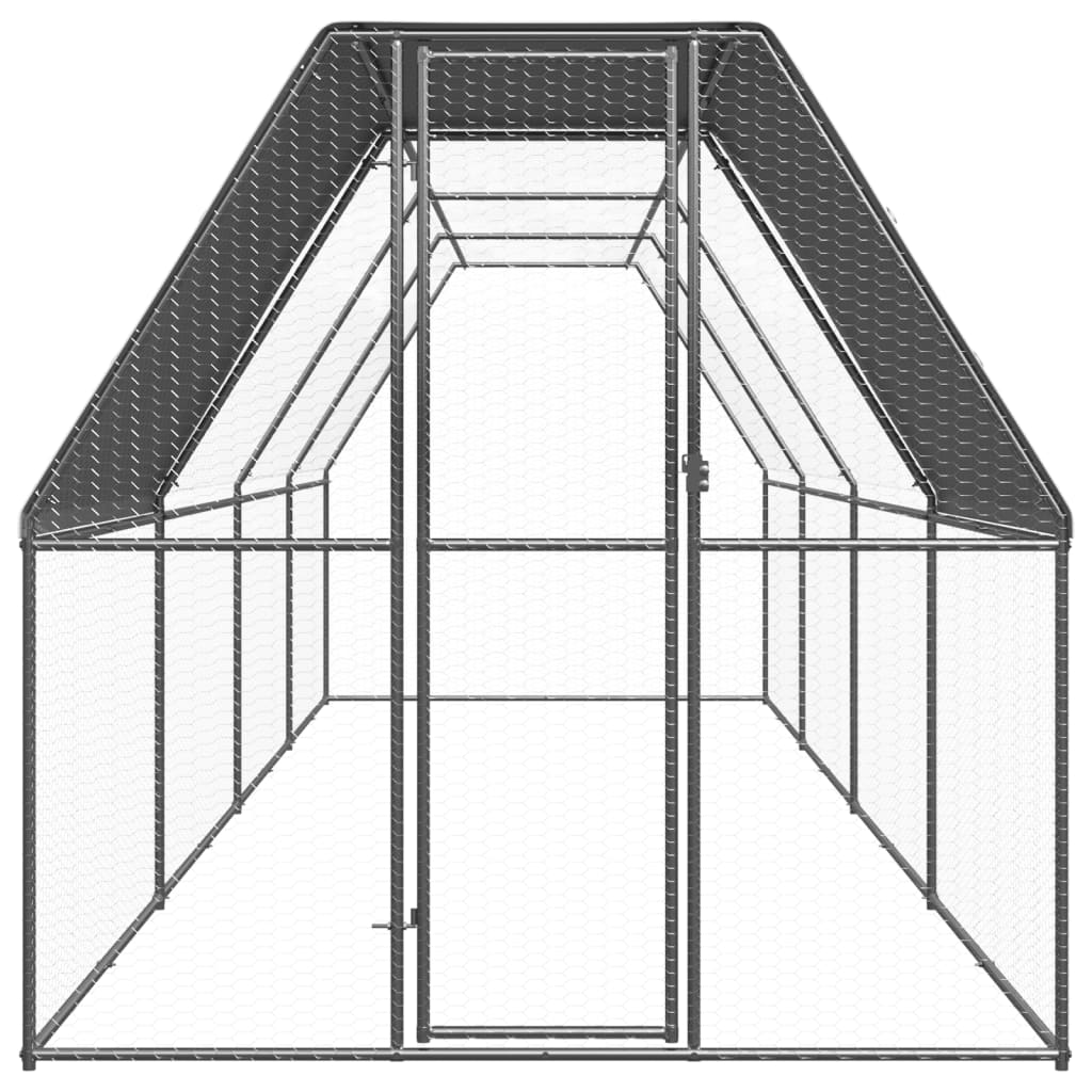 Kippenhok 2x8x2 m gegalvaniseerd staal