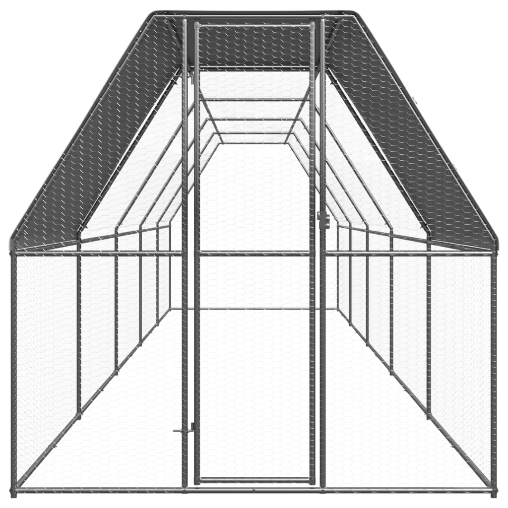 Kippenhok 2x10x2 m gegalvaniseerd staal