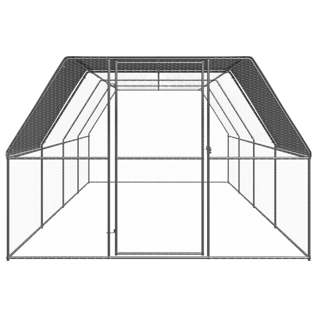 Kippenhok 3x8x2 m gegalvaniseerd staal