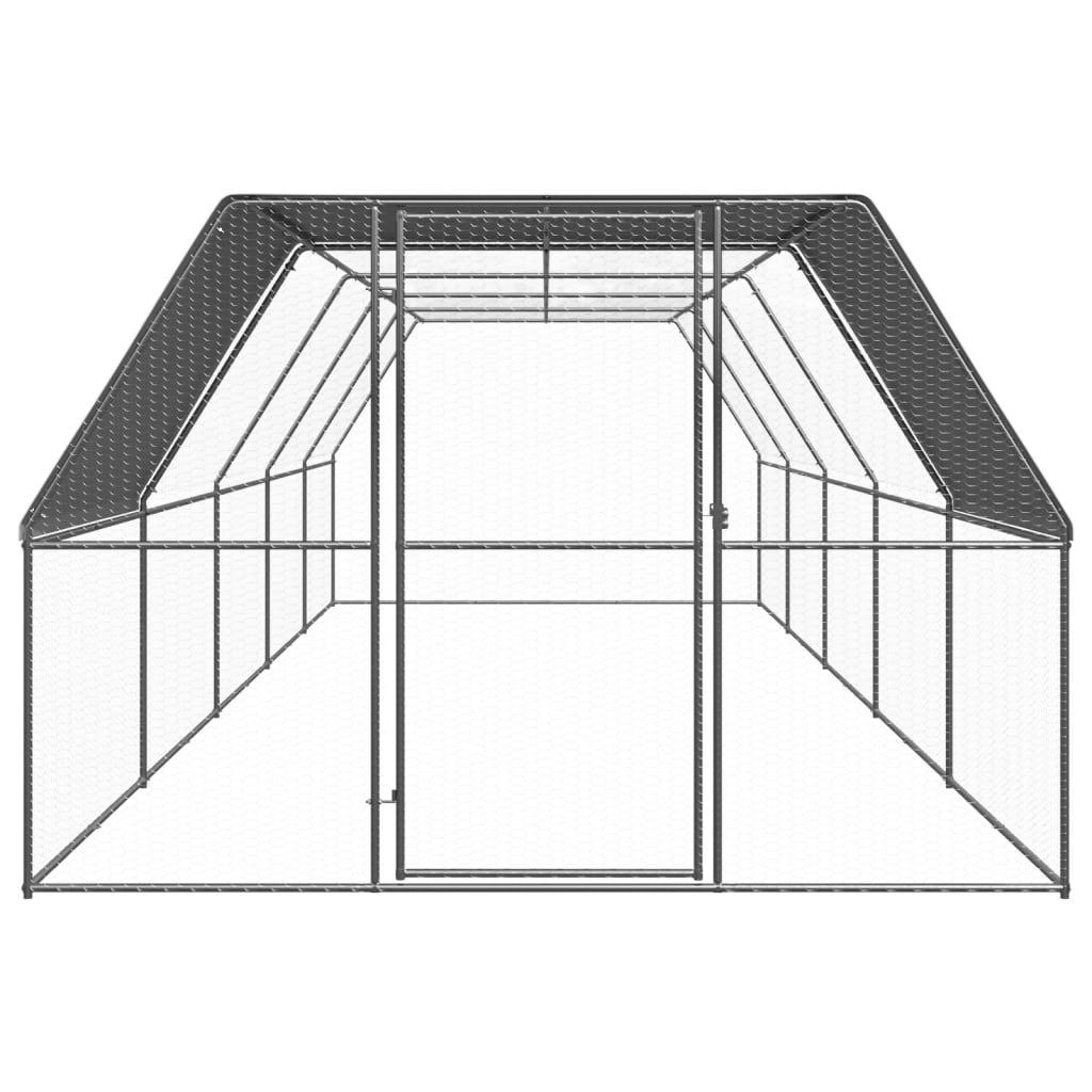 Kippenhok 3x10x2 m gegalvaniseerd staal