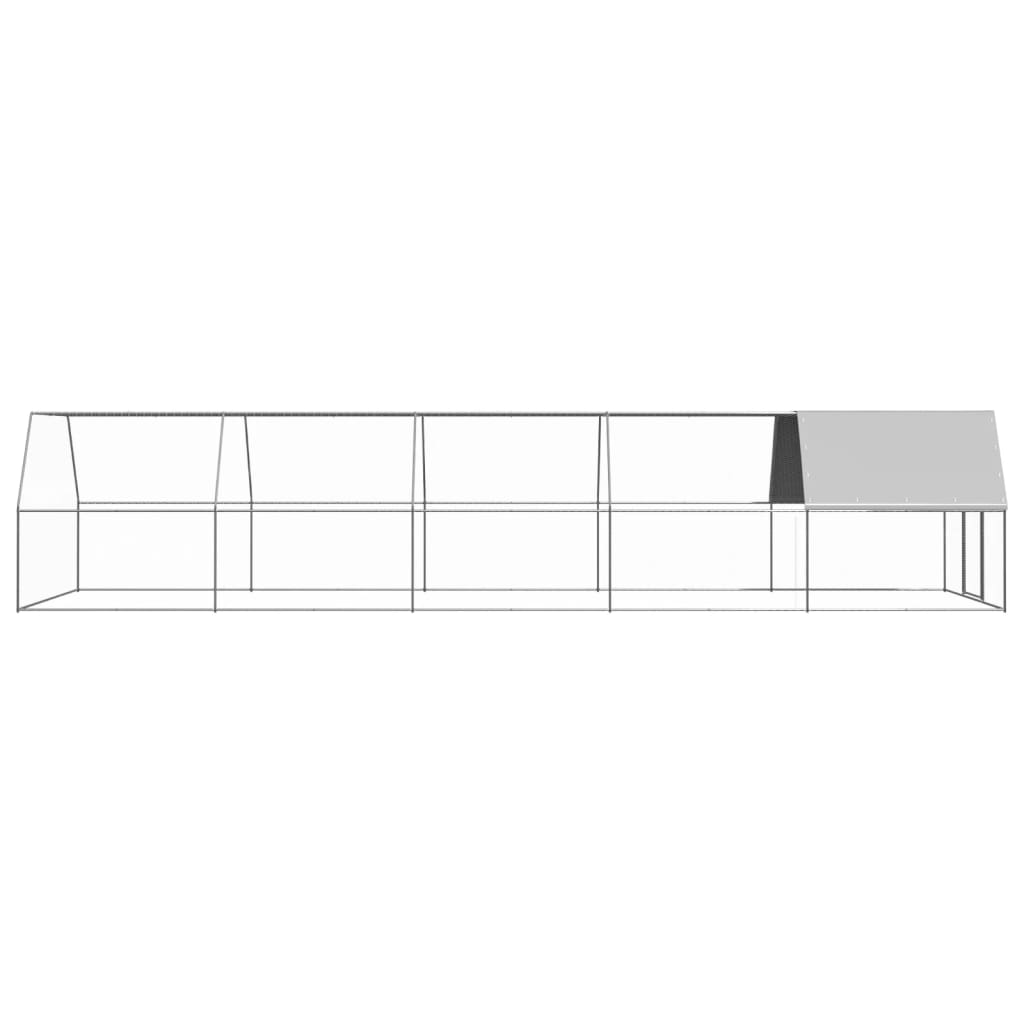 Kippenhok 3x10x2 m gegalvaniseerd staal