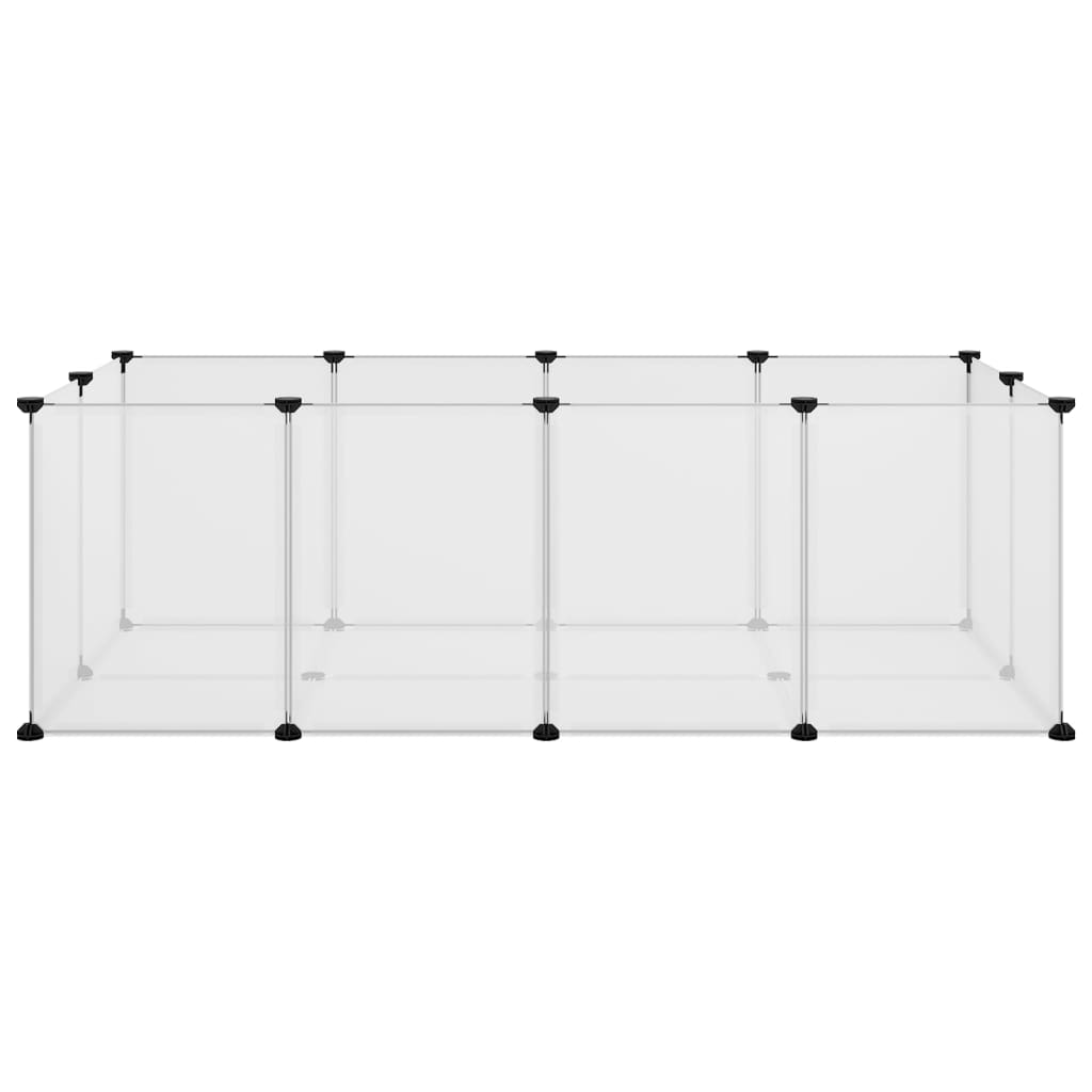 Dierenhok klein 144x74x46,5 cm polypropeen en staal transparant