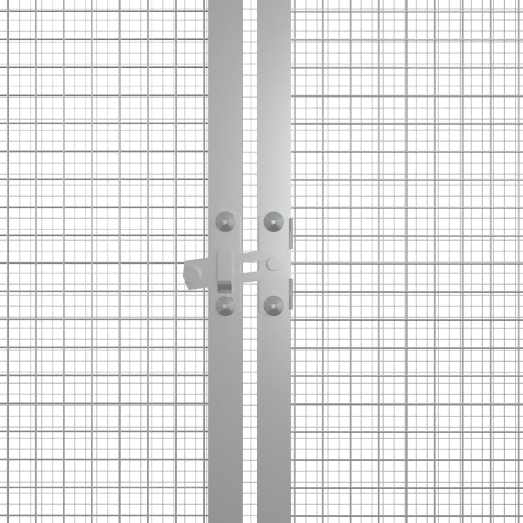 Kippenhok 200x91x100 cm gegalvaniseerd staal grijs