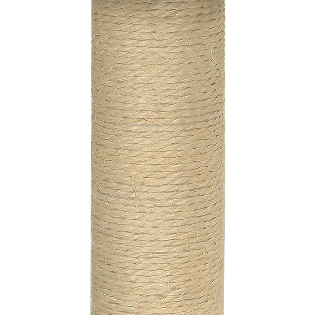 Kattenmeubel met sisal krabpaal 74 cm crèmekleurig