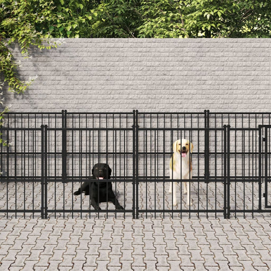 Hondenkennel voor buiten 13,14 m² staal