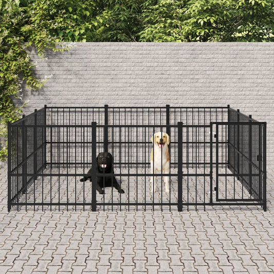 Hondenkennel voor buiten 8,47 m² staal