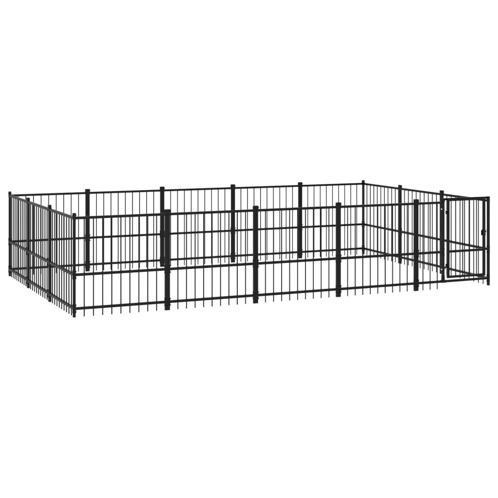 Hondenkennel voor buiten 14,11 m² staal