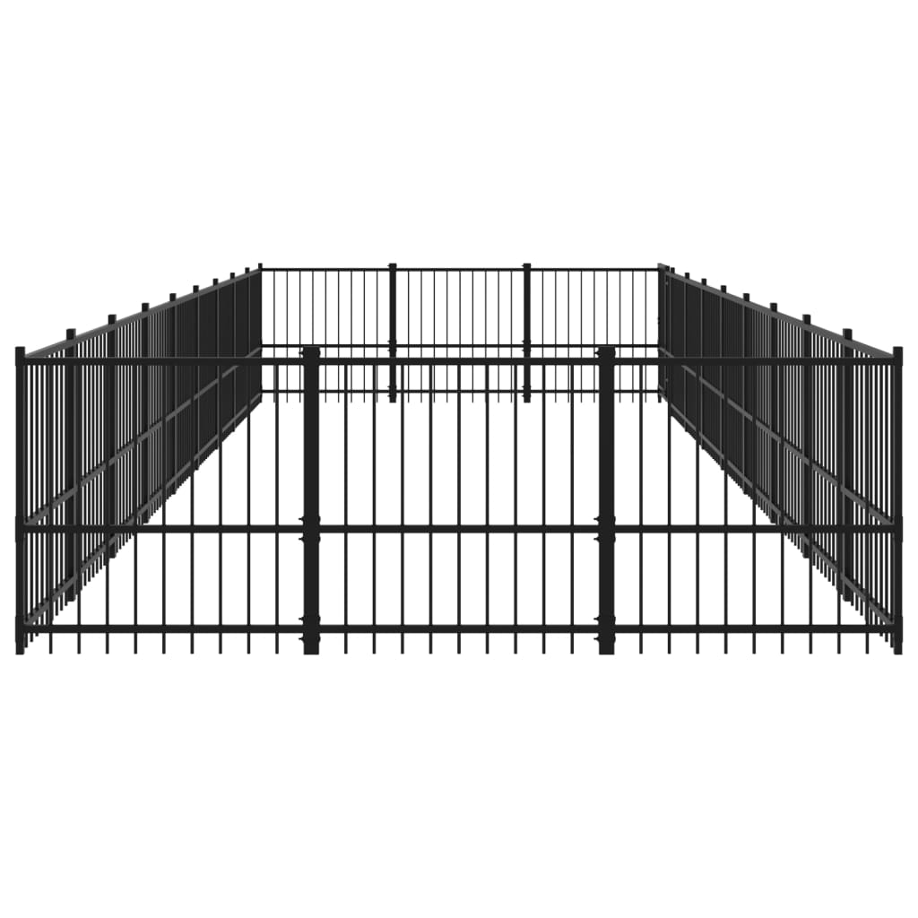 Hondenkennel voor buiten 25,4 m² staal