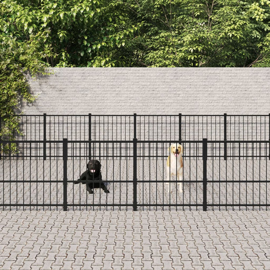 Hondenkennel voor buiten 28,23 m² staal