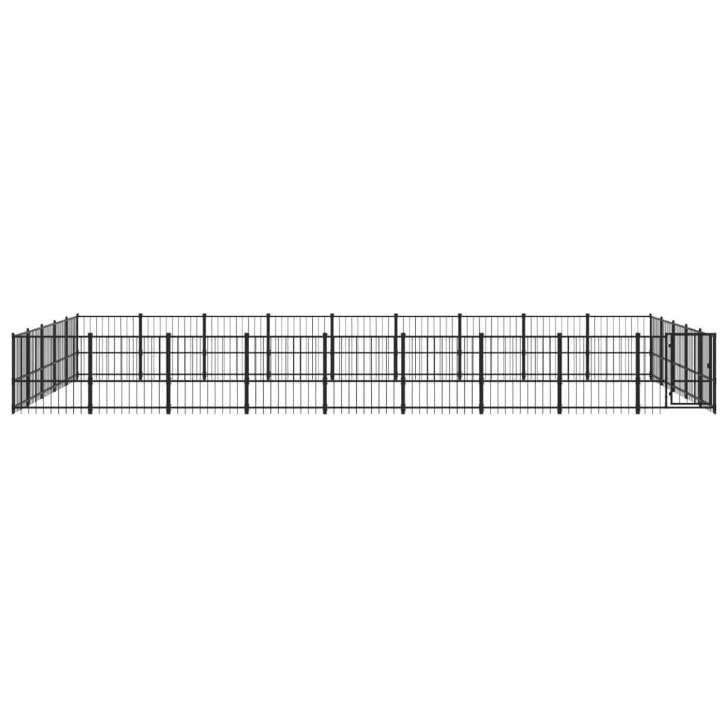 Hondenkennel voor buiten 42,34 m² staal