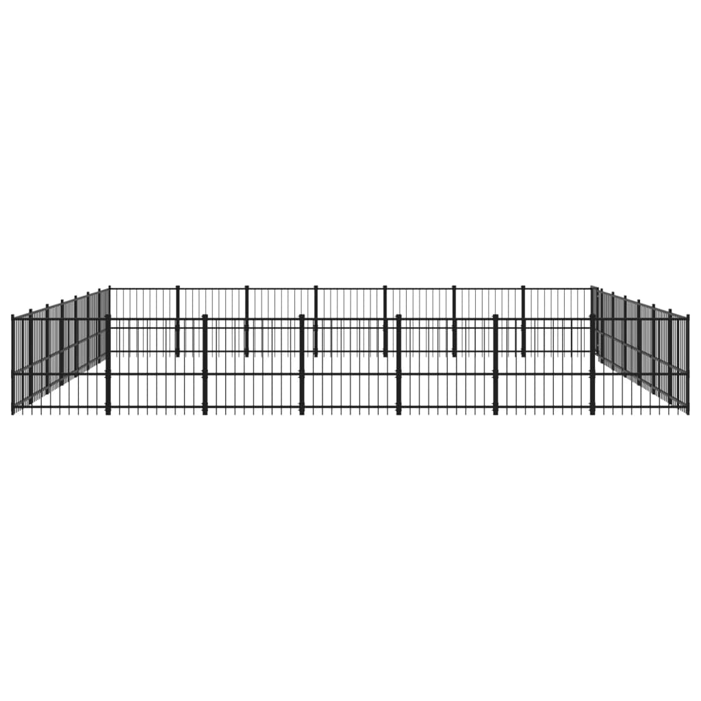 Hondenkennel voor buiten 46,1 m² staal