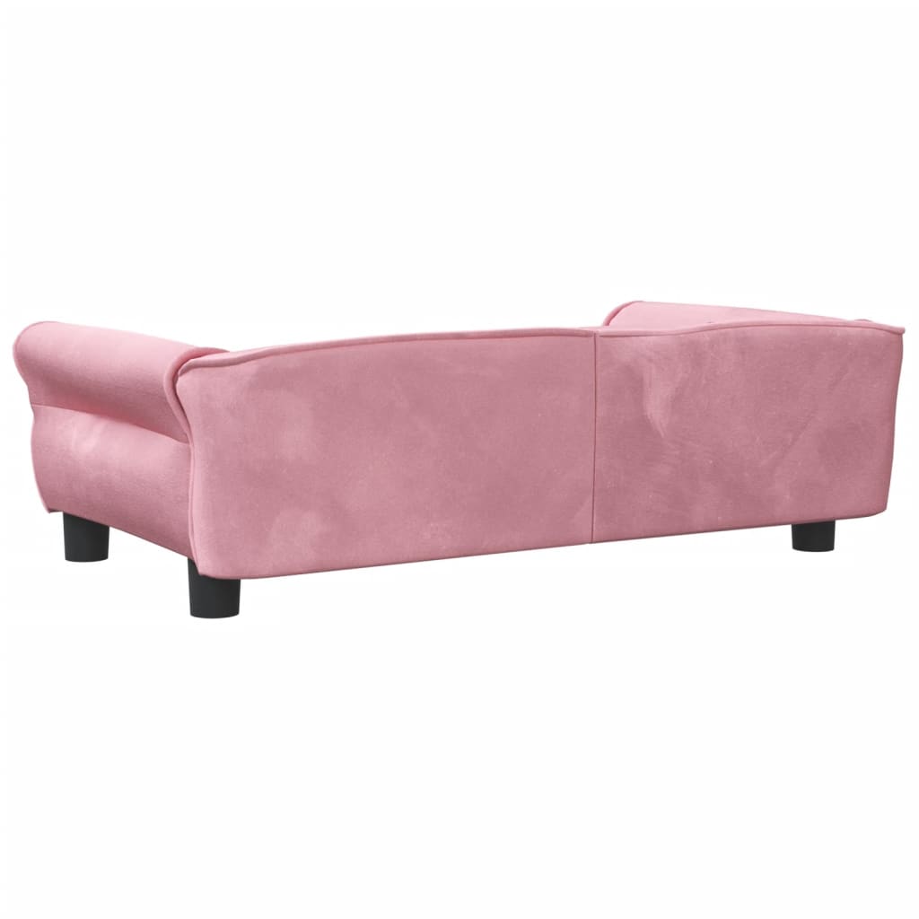 Hondenmand 95x55x30 cm fluweel roze