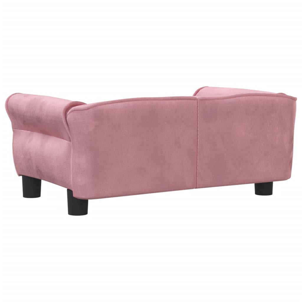 Hondenmand 70x45x30 cm fluweel roze