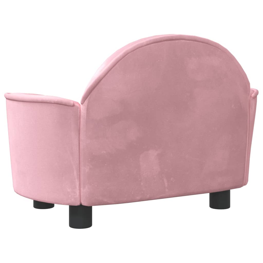 Hondenmand 66x40x45 cm fluweel roze