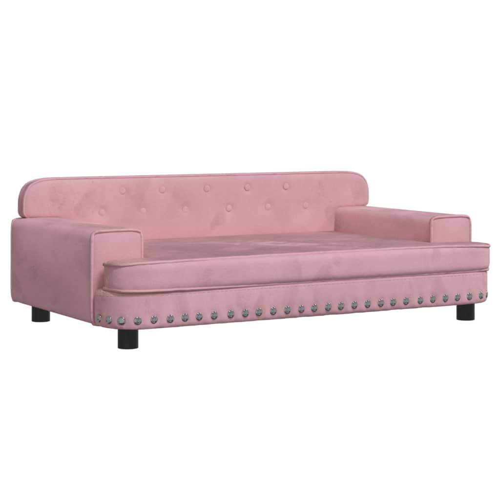 Hondenmand 90x53x30 cm fluweel roze