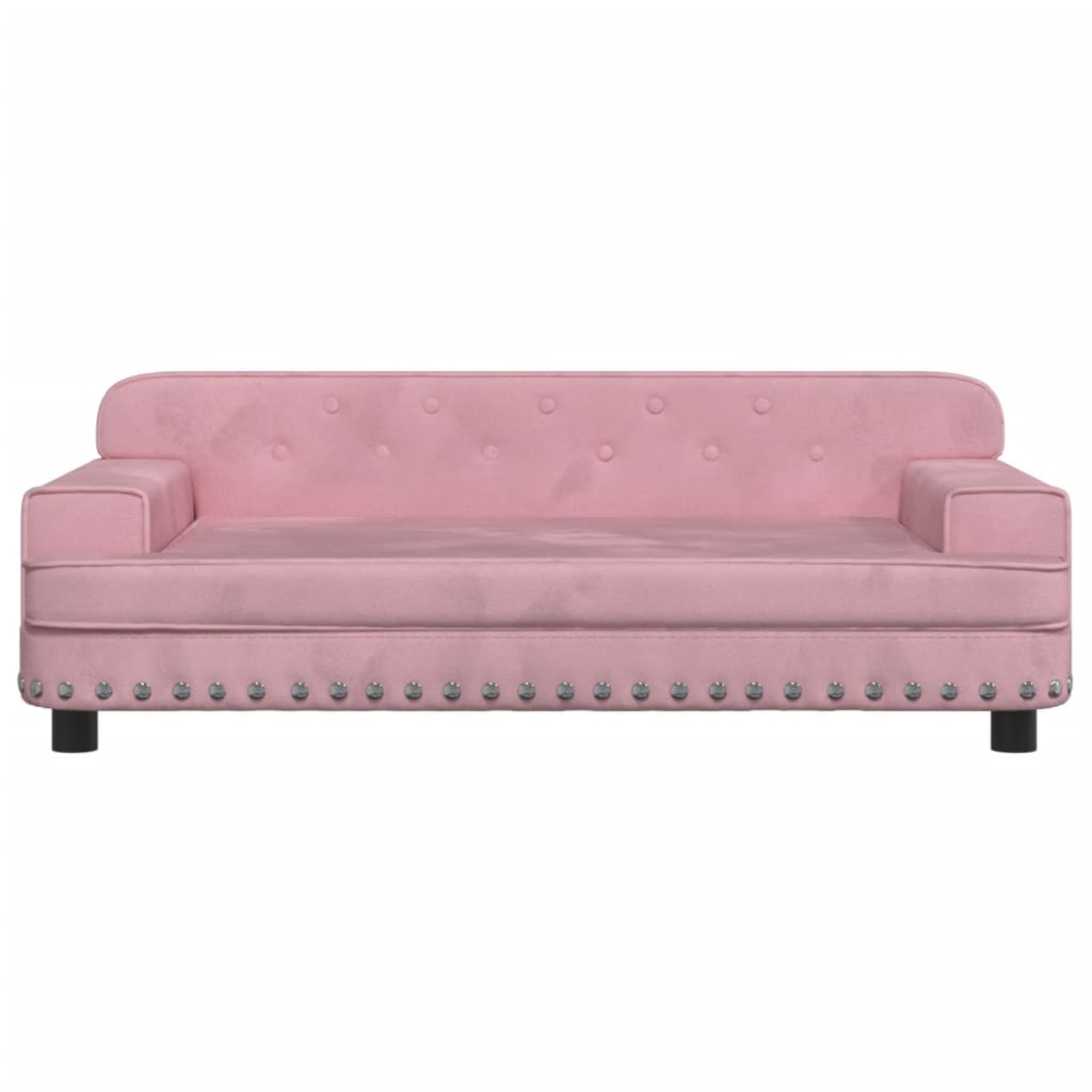 Hondenmand 90x53x30 cm fluweel roze