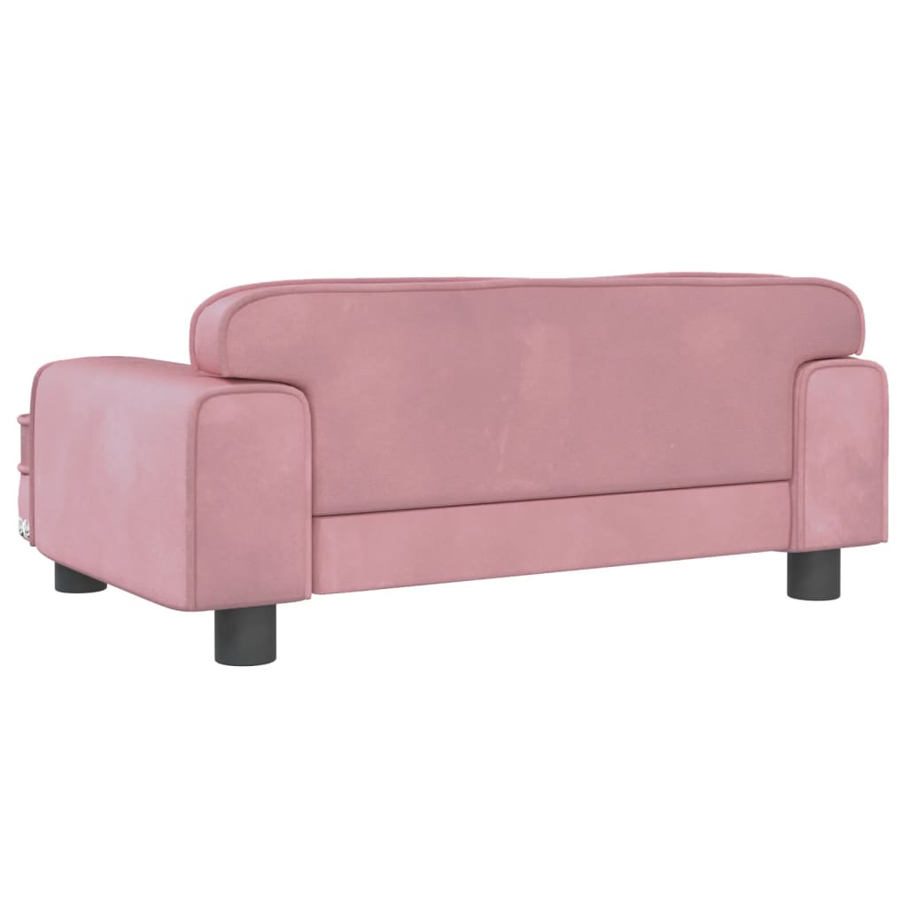 Hondenmand 70x45x30 cm fluweel roze