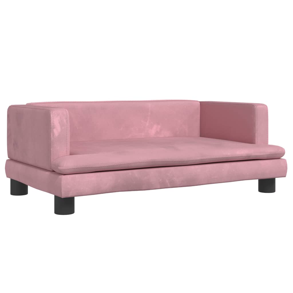 Hondenmand 80x45x30 cm fluweel roze