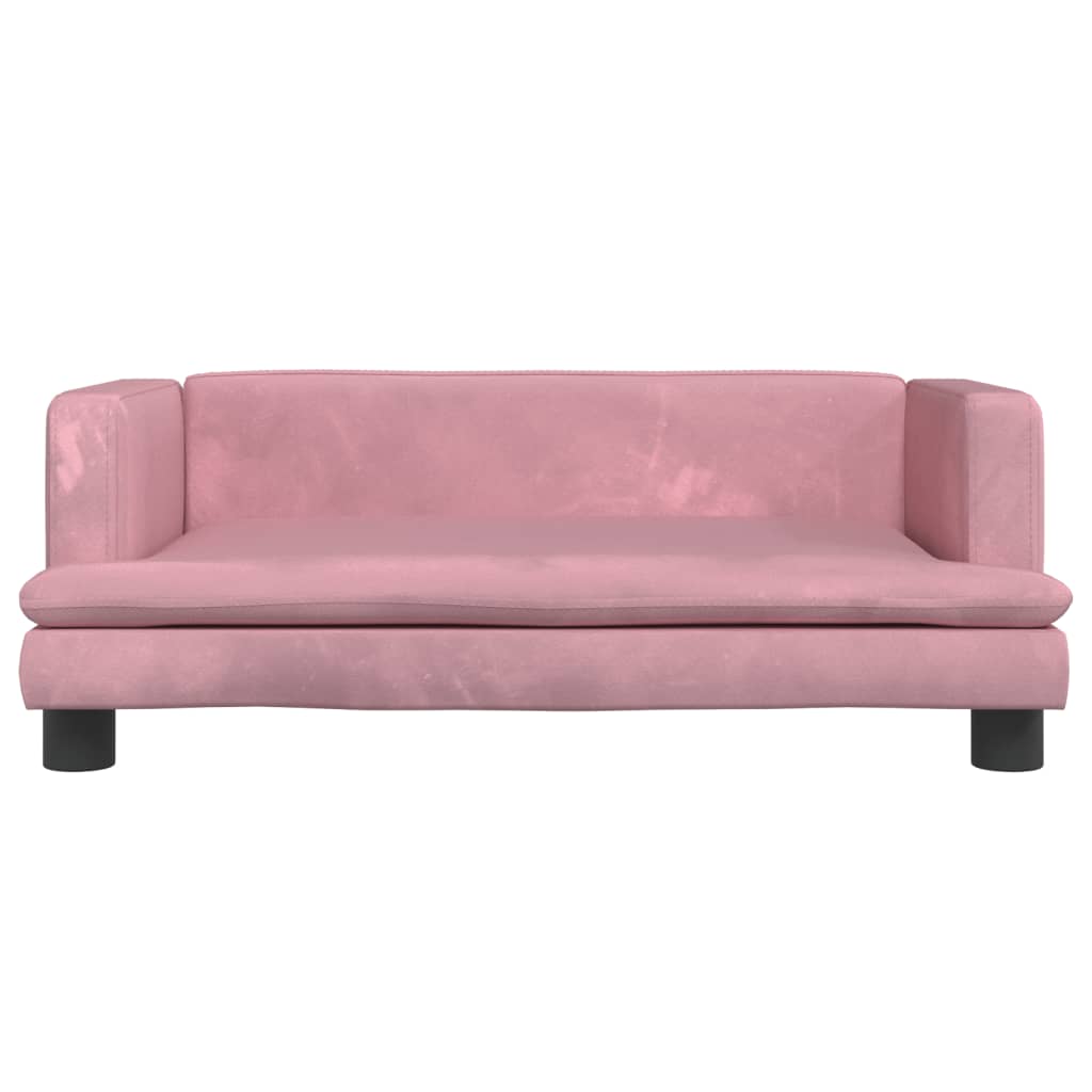 Hondenmand 80x45x30 cm fluweel roze