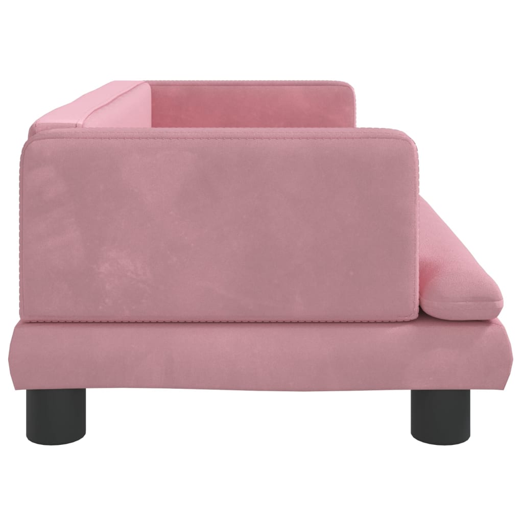 Hondenmand 80x45x30 cm fluweel roze