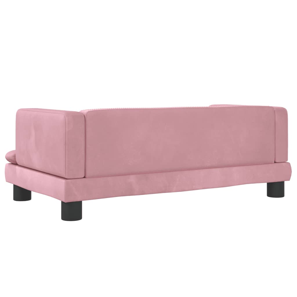 Hondenmand 80x45x30 cm fluweel roze