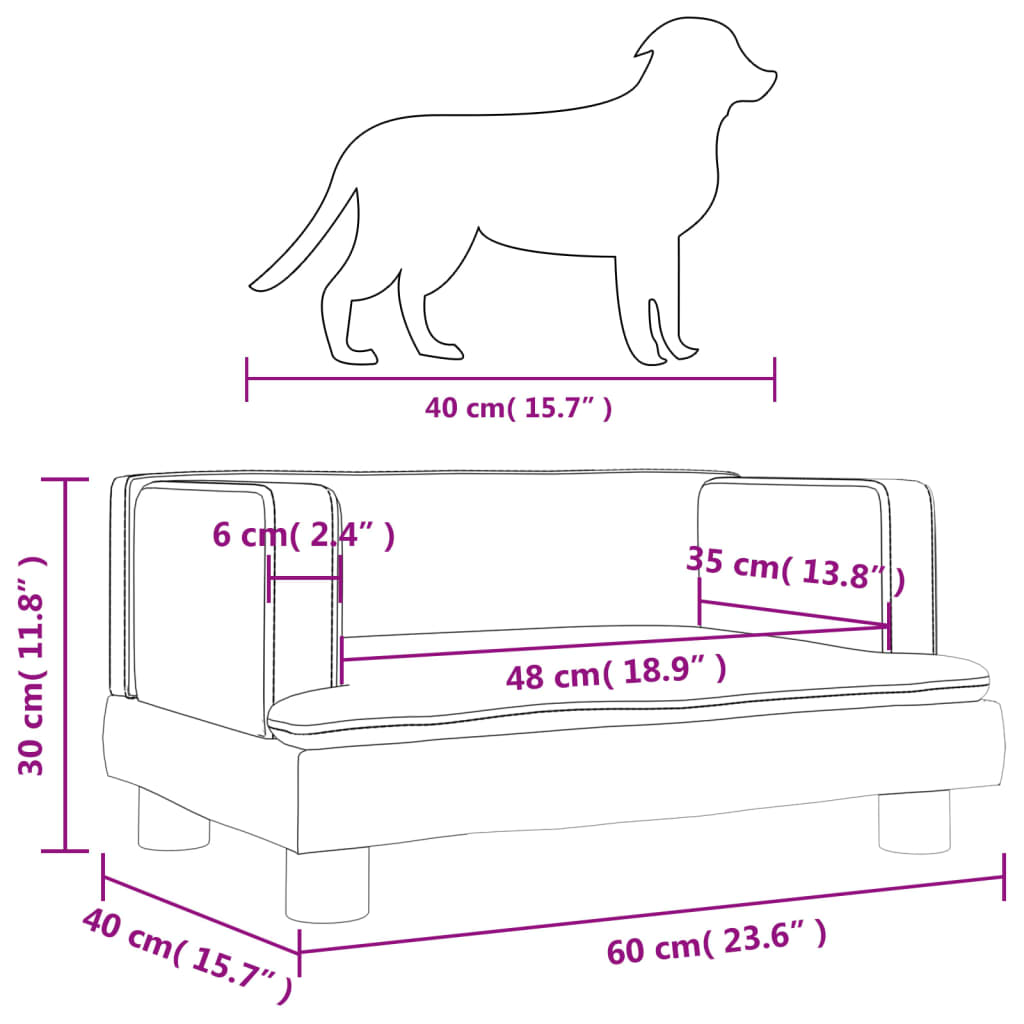 Hondenmand 60x40x30 cm fluweel lichtgrijs