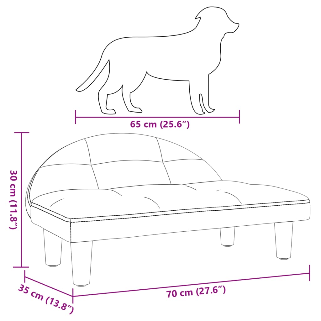 Hondenmand 70x52x30 cm fluweel zwart