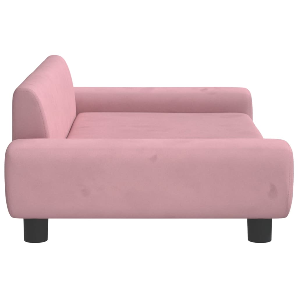 Hondenmand 100x54x33 cm fluweel roze