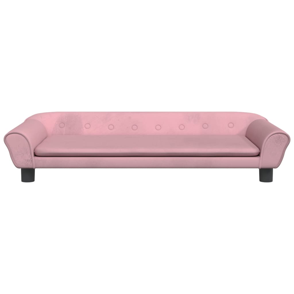 Hondenmand 100x50x21 cm fluweel roze