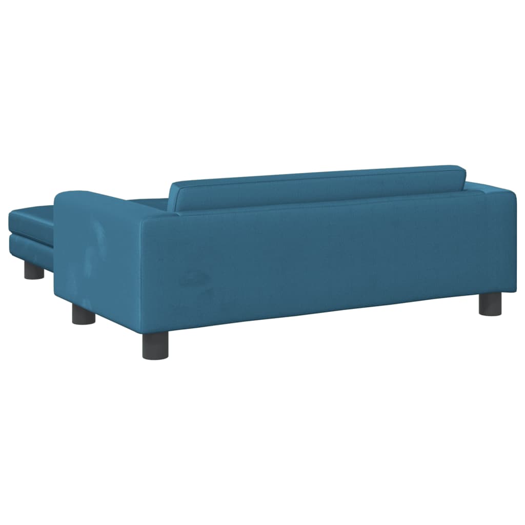 Hondenmand met verlengstuk 100x50x30 cm fluweel blauw