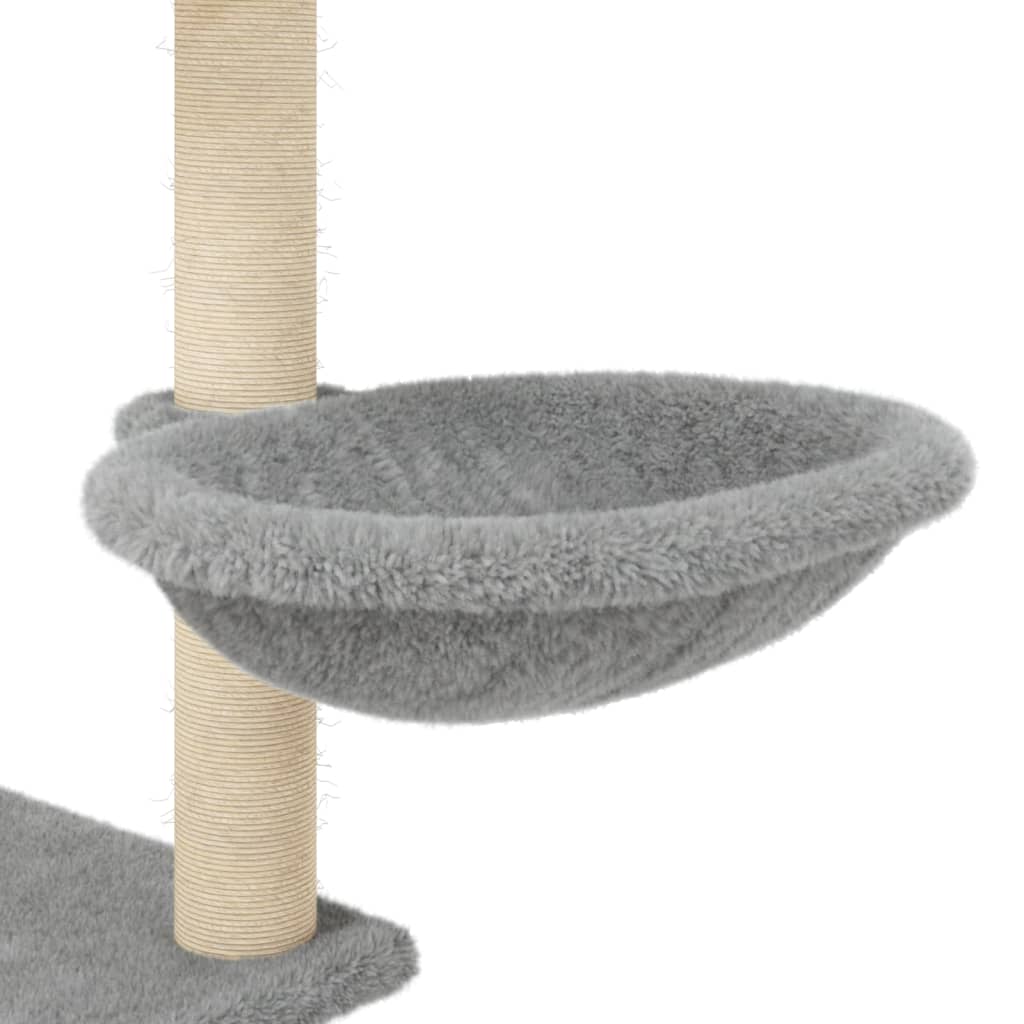 Kattenmeubel met sisal krabpalen 153 cm lichtgrijs