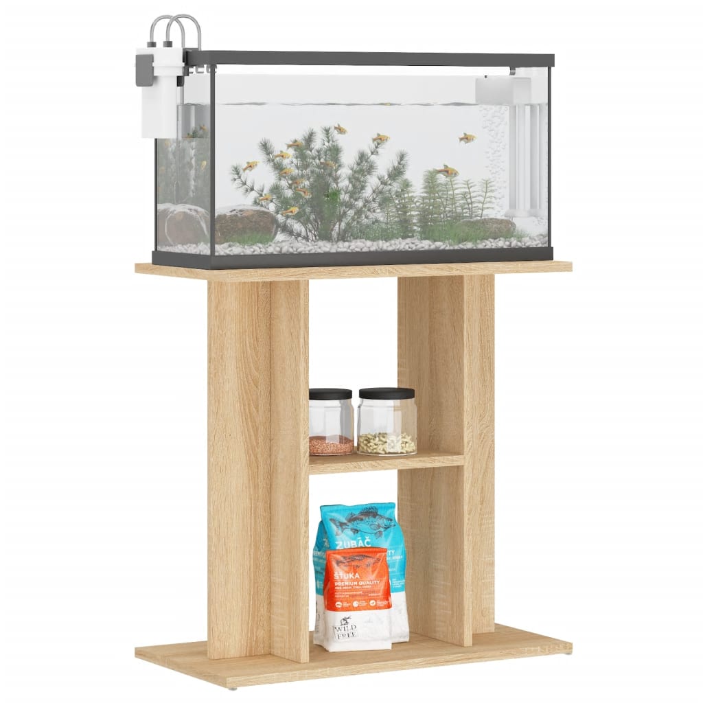 Aquariumstandaard 60x30x60 cm bewerkt hout sonoma eikenkleurig