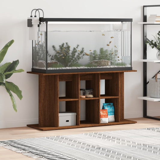 Aquariumstandaard 120x40x60 cm bewerkt hout bruin eikenkleur