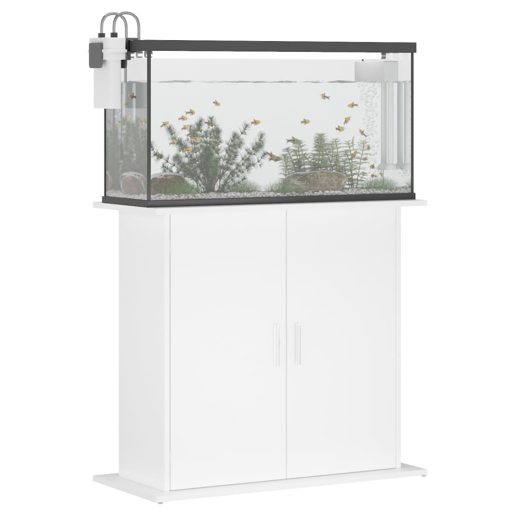 Aquariumstandaard 81x36x73 cm bewerkt hout wit