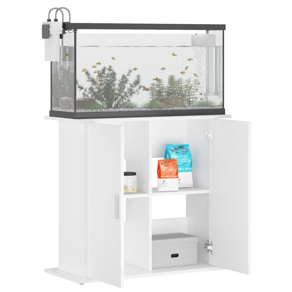 Aquariumstandaard 81x36x73 cm bewerkt hout wit