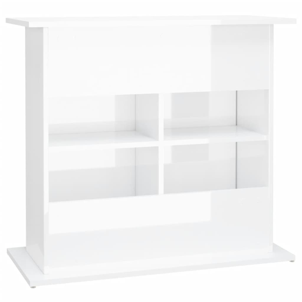 Aquariumstandaard 81x36x73 cm bewerkt hout hoogglans wit