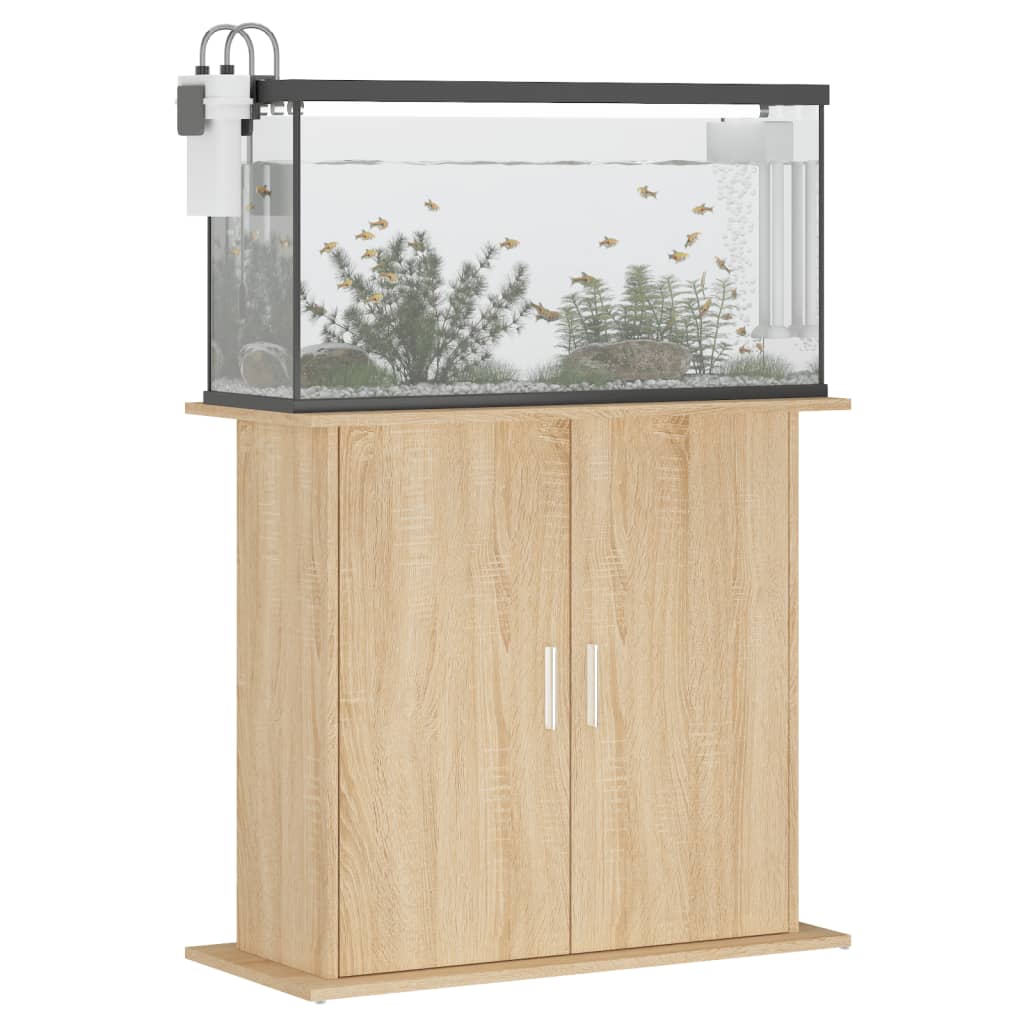 Aquariumstandaard 81x36x73 cm bewerkt hout sonoma eikenkleurig