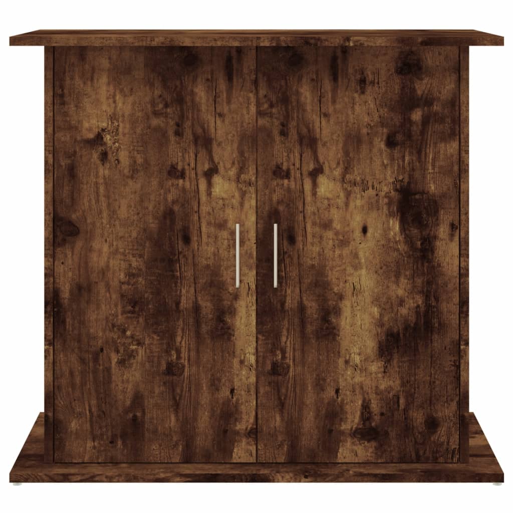 Aquariumstandaard 81x36x73 cm bewerkt hout gerookt eikenkleurig