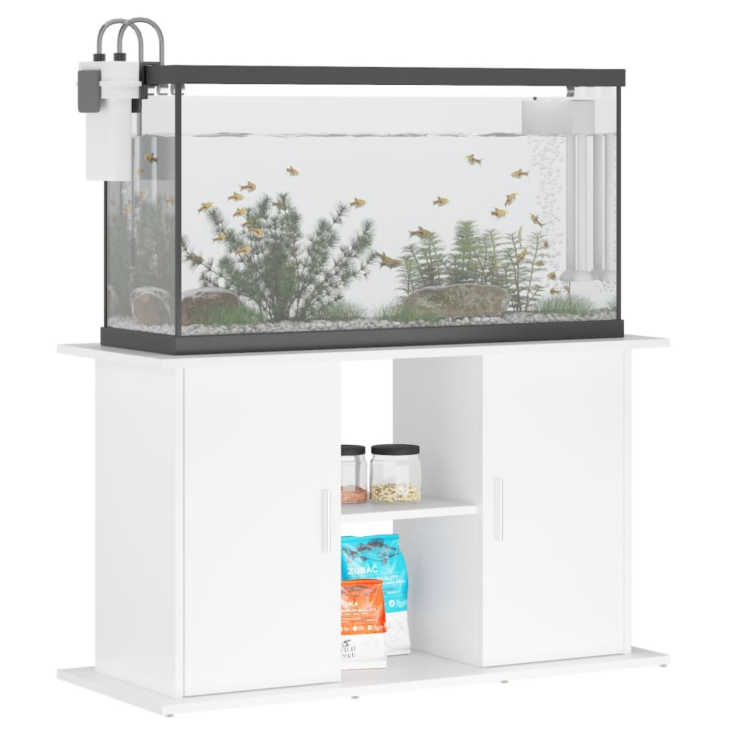 Aquariumstandaard 101x41x58 cm bewerkt hout wit