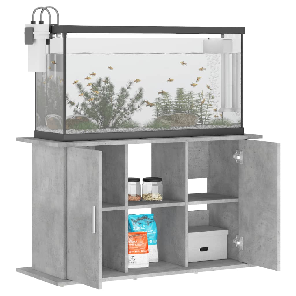 Aquariumstandaard 101x41x58 cm bewerkt hout betongrijs